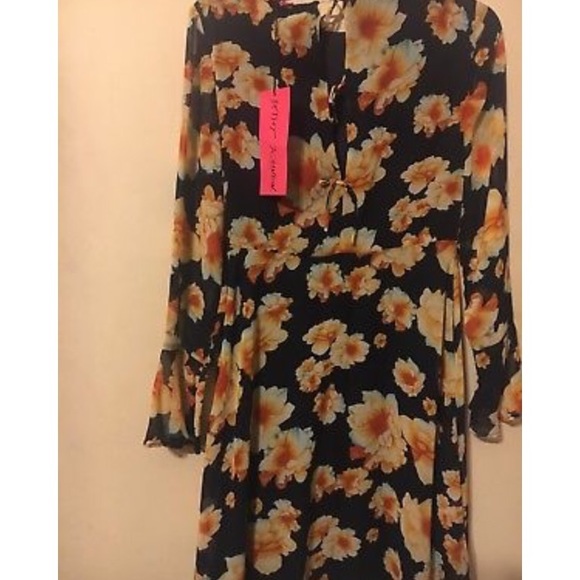 NWT Betsey Johnson Sz 2 Silky Dress - Picture 7 of 11